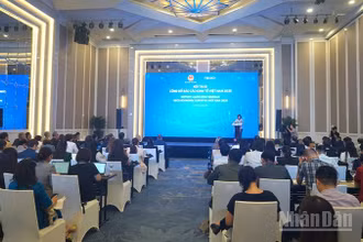 Quang cảnh lễ công bố báo cáo Báo cáo Kinh tế Việt Nam 2025. (Ảnh: TRUNG HƯNG)