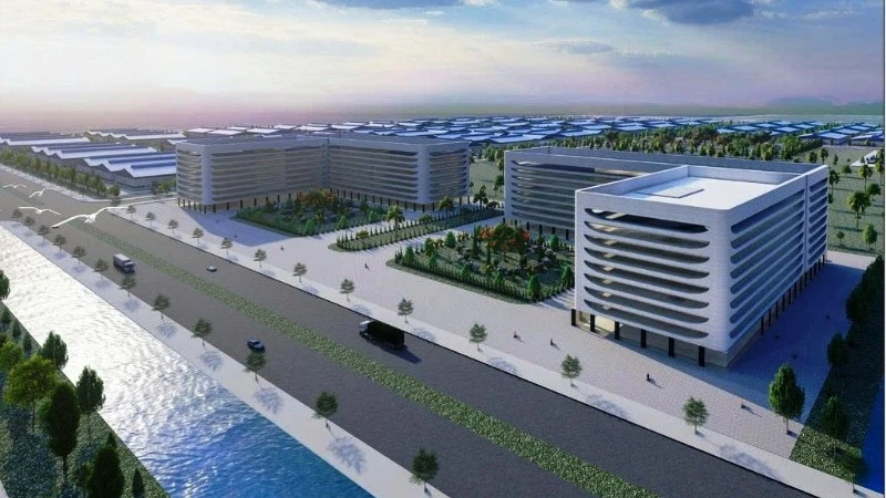 Phối cảnh Dự án đầu tư xây dựng và kinh doanh kết cấu hạ tầng Khu công nghiệp Tiên Lãng 1.