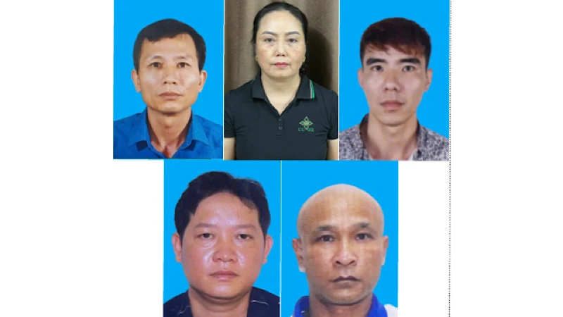 Các đối tượng liên quan. (Ảnh: Công an Hải Phòng).