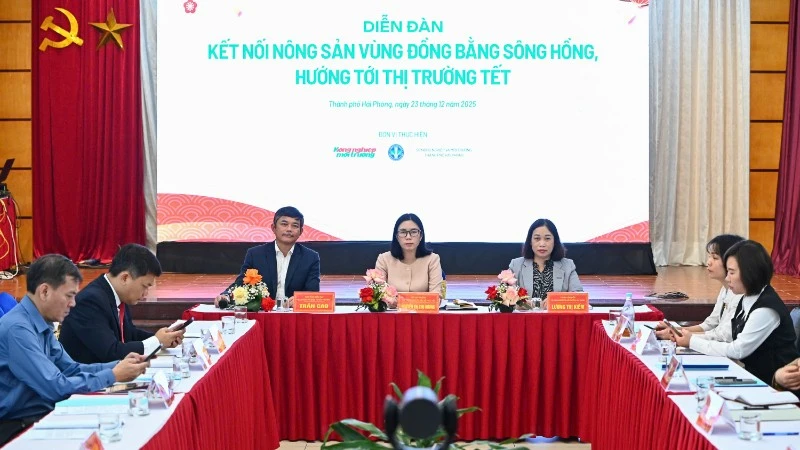 Diễn đàn “Kết nối nông sản vùng đồng bằng sông Hồng, hướng tới thị trường Tết” do Cục Trồng trọt và Bảo vệ thực vật, Báo Nông nghiệp và Môi trường phối hợp Sở Nông nghiệp và Môi trường Hải Phòng tổ chức.