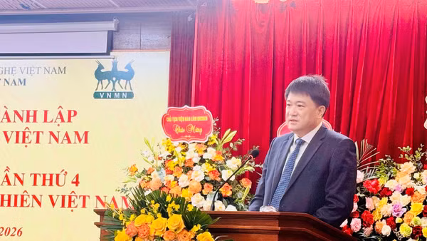 Giáo sư, Tiến sĩ Chu Hoàng Hà, Phó Chủ tịch Viện Hàn lâm Khoa học và Công nghệ Việt Nam phát biểu tại sự kiện. (Ảnh: BÍCH LIÊN)