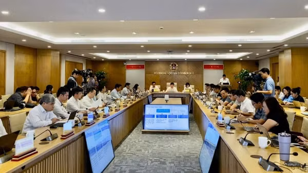 Bộ Khoa học và Công nghệ tổ chức họp báo thường kỳ. (Ảnh: BÍCH LIÊN)