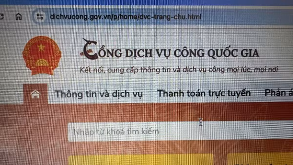 Cơ quan chức năng khuyến cáo người dân chỉ đăng nhập tại địa chỉ chính thức của Cổng Dịch vụ công Quốc gia.