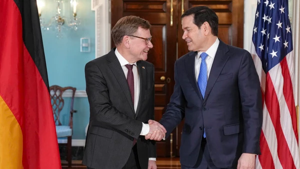 Ngoại trưởng Đức Johann Wadephul (trái) và người đồng cấp Mỹ Marco Rubio. (Ảnh: Bộ Ngoại giao Mỹ)