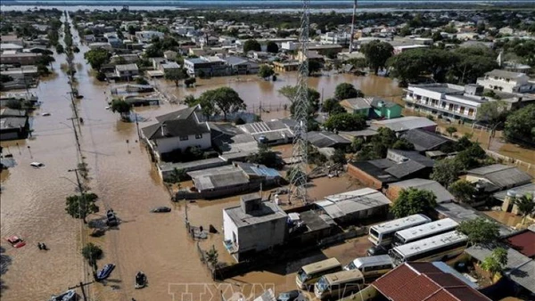 Ngập lụt tại bang Rio Grande do Sul, Brazil. (Ảnh tư liệu: THX/TTXVN)