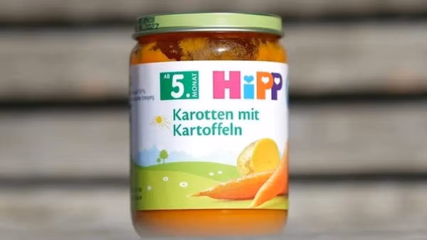 Thuốc diệt chuột được phát hiện trong một mẫu thử của sản phẩm hũ ăn dặm vị cà rốt và khoai tây loại 190gram. (Ảnh: Tobias Steinmaurer/APA/dpa)
