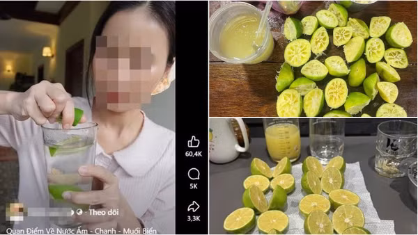 Nhiều người chia sẻ cách uống nước chanh muối trên mạng xã hội để chữa bệnh.