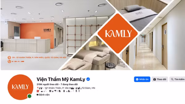 Viện thẩm mỹ Kamly được quảng cáo cung cấp các dịch vụ làm đẹp bị yêu cầu dừng hoạt động từ 3/8. (Ảnh chụp màn hình)