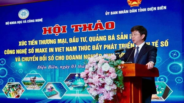 Thứ trưởng Khoa học và Công nghệ Bùi Hoàng Phương phát biểu tại sự kiện. (Ảnh: TL)