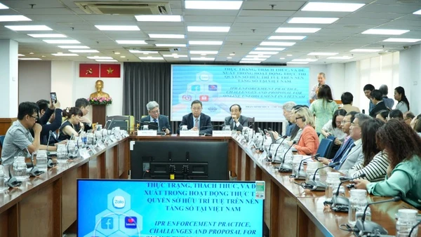 Hội thảo “Một số vấn đề trong thực thi bảo hộ quyền sở hữu trí tuệ”. (Ảnh: TL)
