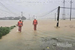 EVNCPC đặt an toàn điện trong vùng mưa lũ là ưu tiên hàng đầu.