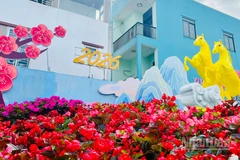 Linh vật ngựa tại công viên An Sơn, phường Hương Trà, thành phố Đà Nẵng.