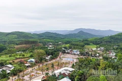 Một góc của xã Sơn Cẩm Hà, thành phố Đà Nẵng hôm nay nhìn từ trên cao.