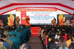 Quang cảnh Lễ tưởng niệm 70 năm ngày đồng bào, đồng chí hy sinh trong các vụ thảm sát tại Sơn Cẩm Hà.