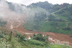 Hiện trường trận sạt lở kinh hoàng ở thôn Pứt, xã Hùng Sơn, thành phố Đà Nẵng.