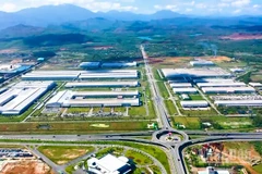 Toàn cảnh Khu công nghiệp THACO Chu Lai ở xã Núi Thành.