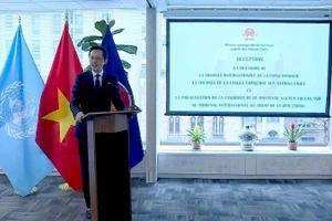 Đại sứ Đỗ Hùng Việt, Trưởng Phái đoàn thường trực Việt Nam tại Liên hợp quốc phát biểu tại sự kiện. (Ảnh do Phái đoàn thường trực Việt Nam tại Liên hợp quốc cung cấp)