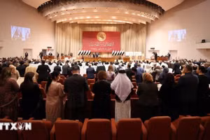Quang cảnh phiên họp Quốc hội Iraq tại Thủ đô Baghdad. (Ảnh: THX/TTXVN)