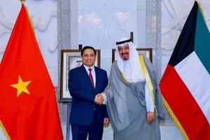 Thủ tướng Chính phủ Phạm Minh Chính và Thủ tướng Nhà nước Kuwait Sheikh Ahmad Al-Abdullah Al-Sabah. (Ảnh: Nhật Bắc/VGP)