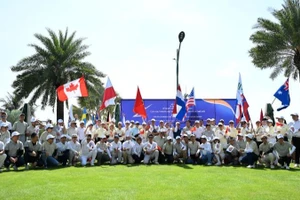 Gần 100 gôn thủ kiều bào đến từ 12 quốc gia tham gia Giải golf người Việt Nam ở nước ngoài toàn thế giới lần thứ 8. (Ảnh do Ủy ban Nhà nước về người Việt Nam ở nước ngoài cung cấp)