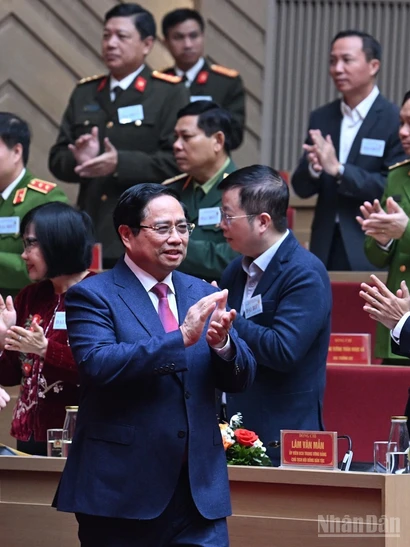 Thủ tướng Phạm Minh Chính đến dự hội nghị.