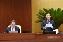 Phó Chủ tịch Quốc hội Nguyễn Khắc Định phát biểu. (Ảnh: DUY LINH)