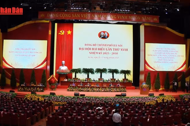 [Video] Bế mạc Đại hội đại biểu Đảng bộ thành phố Hà Nội lần thứ XVIII, nhiệm kỳ 2025-2030