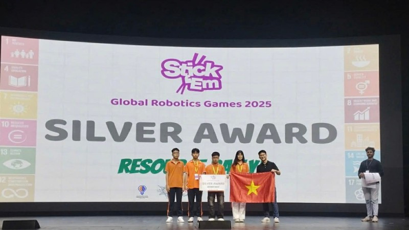 Đoàn học sinh Việt Nam đã xuất sắc giành 3 Huy chương Vàng, 2 Huy chương Bạc và 1 Huy chương Đồng tại Global Robotics Games 2025.