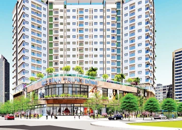 Phối cảnh một dự án nhà ở xã hội tại phường Bình Trưng Đông, thành phố Thủ Đức.
