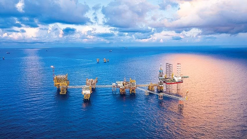 Khai thác dầu khí mỏ Bạch Hổ.