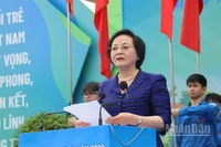 Đồng chí Phạm Thị Thanh Trà, Bí thư Trung ương Đảng, Phó Thủ tướng Chính phủ phát biểu chỉ đạo tại lễ ra quân Tháng Thanh niên năm 2026.