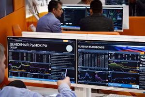 Tỷ lệ giao dịch của người không cư trú trên thị trường chứng khoán Nga đã đạt mức cao nhất trong ba năm qua. (Ảnh: RIA Novosti)