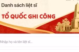 Màn hình hiển thị công cụ tìm kiếm trên VNeID. (Ảnh chụp màn hình)