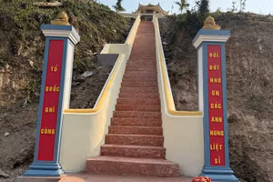 Công trình Nhà bia tưởng niệm liệt sĩ xã Chiêu Lưu, tỉnh Nghệ An.