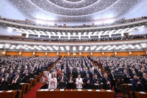 Các đại biểu tại phiên khai mạc Kỳ họp. (Ảnh: Tân Hoa xã)