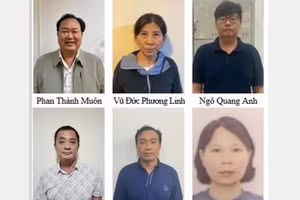 Bị can Phan Thành Muôn và một số đồng phạm.