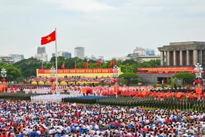Toàn cảnh Quảng trường Ba Đình trong Lễ diễu binh, duyệt binh kỷ niệm 80 năm. ( Ảnh THẾ ĐẠI)