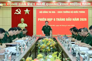 Đại tướng Nguyễn Trọng Nghĩa chủ trì phiên họp.