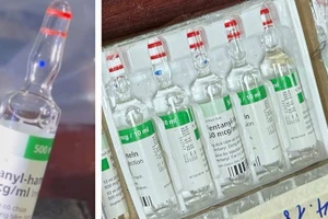 Thu giữ các lọ ma túy “cực độc” fentanyl tại nhà đối tượng Nguyễn Văn Tuấn.