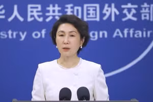 Người phát ngôn Bộ Ngoại giao Trung Quốc Mao Ninh. (Ảnh từ clip của Bộ Ngoại giao Trung Quốc)