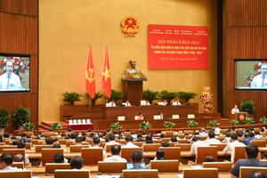 Quang cảnh hội thảo khoa học tại Nhà Quốc hội. (Ảnh: DUY LINH)