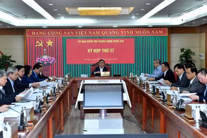 Kỳ họp thứ 37 của Ủy ban Kiểm tra Trung ương. (Ảnh ĐĂNG KHOA)