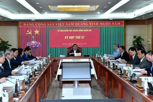 Kỳ họp thứ 37 của Ủy ban Kiểm tra Trung ương. (Ảnh ĐĂNG KHOA)