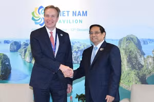 Thủ tướng Phạm Minh Chính tiếp Chủ tịch điều hành Diễn đàn Kinh tế Thế giới (WEF) Borge Brende. 