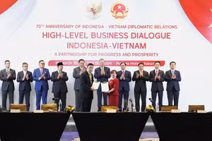 Đại diện lãnh đạo TTC AgriS và Tập đoàn Sungai Budi tại lễ ký kết thỏa thuận hợp tác phát triển kinh tế nông nghiệp Việt Nam-Indonesia ngày 10/3/2025, dưới sự chứng kiến của Tổng Bí thư Tô Lâm và các Bộ trưởng hai nước.