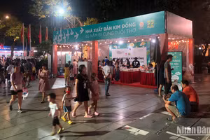 Gian hàng Nhà xuất bản Kim Đồng tại Hội sách Hà Nội 2022.