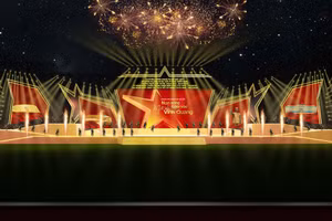 Phối cảnh sân khấu của chương trình. (Ảnh: BTC)