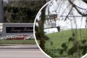 Ứng cử viên đảng Cộng hoà, cựu Tổng thống Mỹ Donald Trump đang chơi golf. (Nguồn: Reuters)