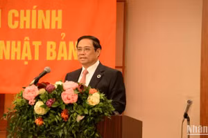 Thủ tướng Phạm Minh Chính phát biểu ý kiến tại buổi gặp gỡ bà con cộng đồng người Việt Nam ở Nhật Bản.