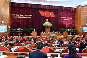 Quang cảnh Hội nghị lần thứ sáu Ban Chấp hành Trung ương Đảng khoá XIII. (Ảnh: ĐĂNG KHOA) 